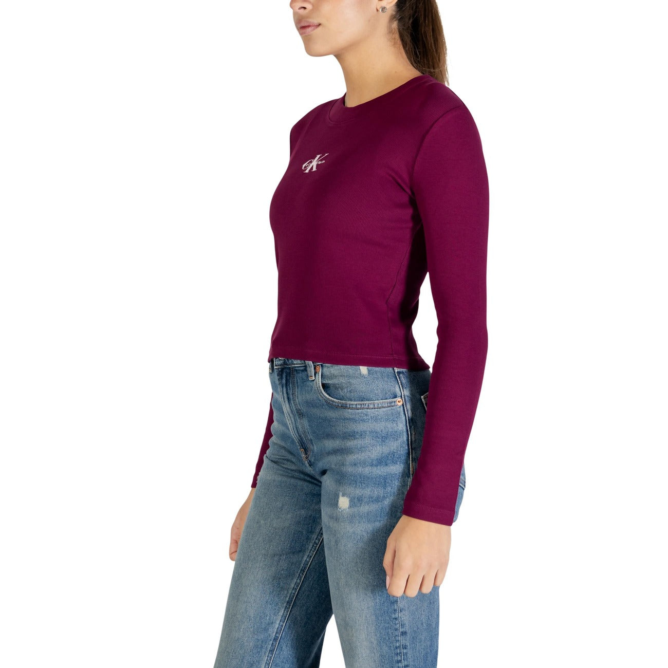 Calvin Klein Jeans Trui Dames Wijnrood