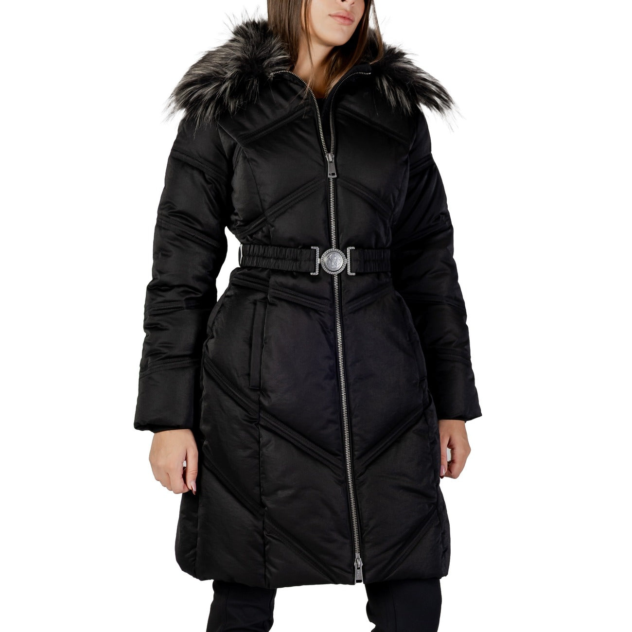 Guess Windjack Dames Zwart – Katoen Mix & Voorzakken