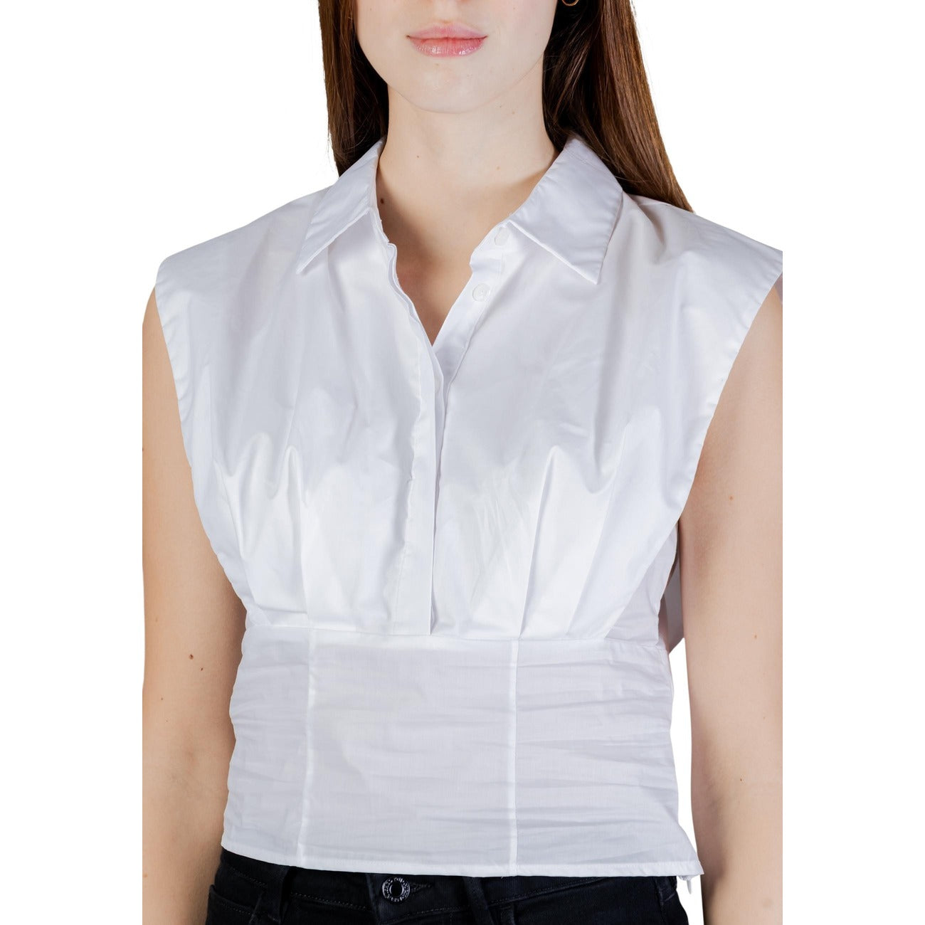 Guess Mouwloze Blouse Dames Wit