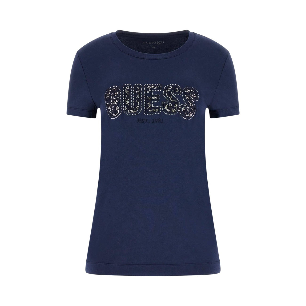 Guess Strass T-shirt Dames Zwart