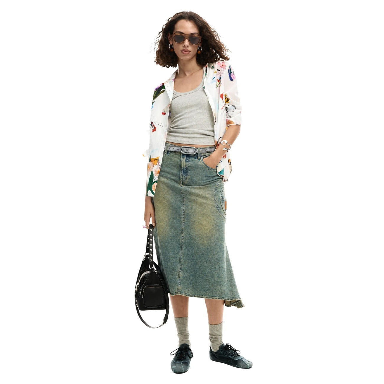 Desigual Bloemen Blouse Dames Wit