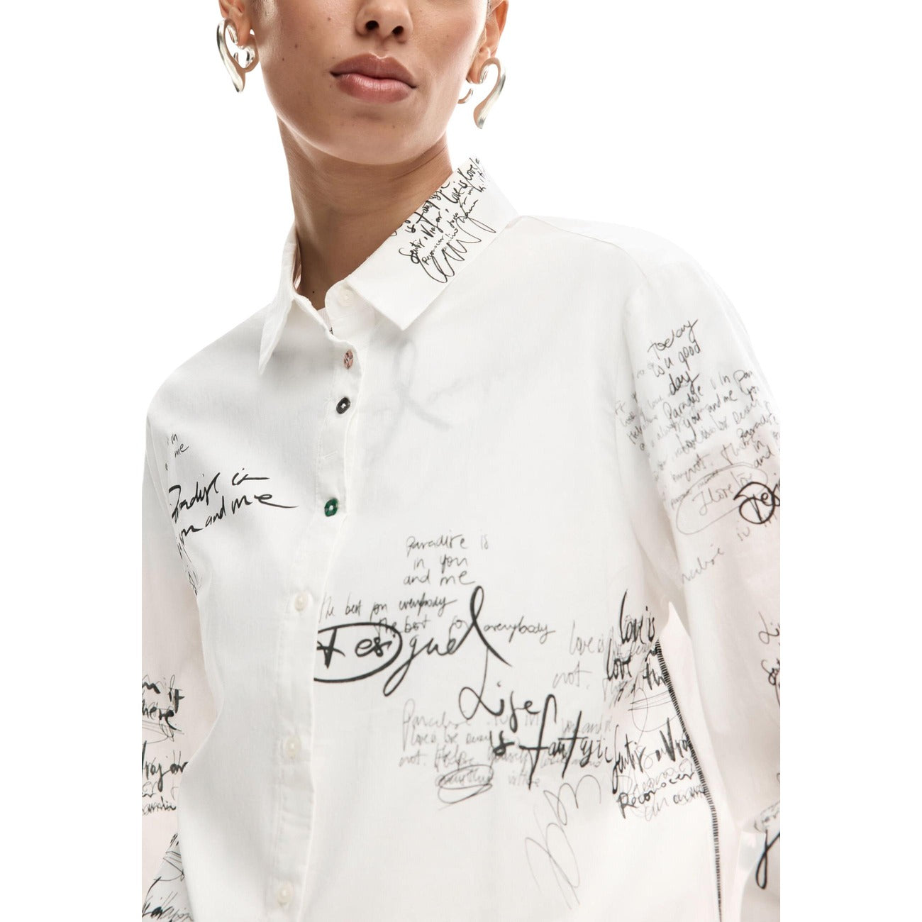 Desigual Gestreepte Blouse Dames Wit