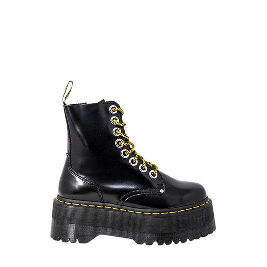 Dr. Martens Laarzen Dames Zwart – Leer-Stof Mix & Rubberzool