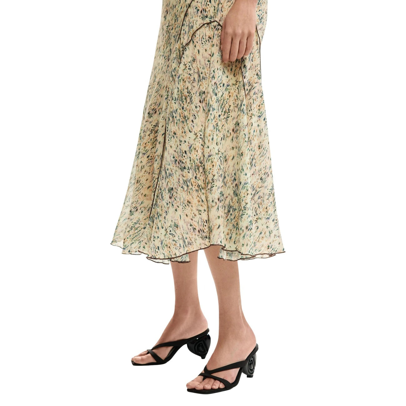 Desigual Print Rok Dames Beige