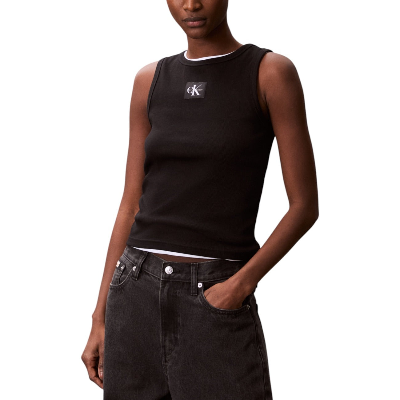 Guess Mouwloze Top Dames Beige