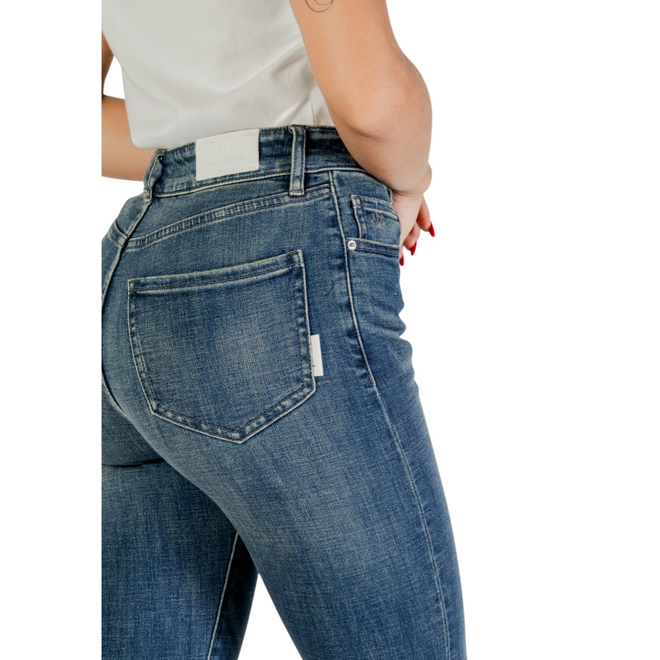 Armani Exchange Gesleten Jeans Dames Blauw