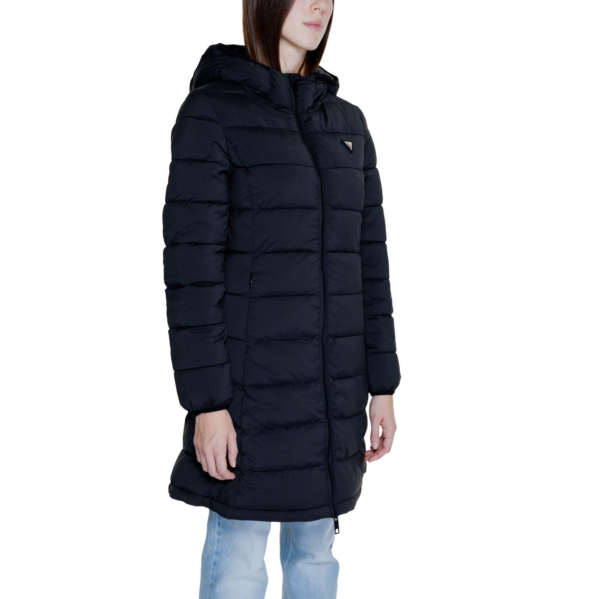 Guess Windjack Dames Zwart Capuchon