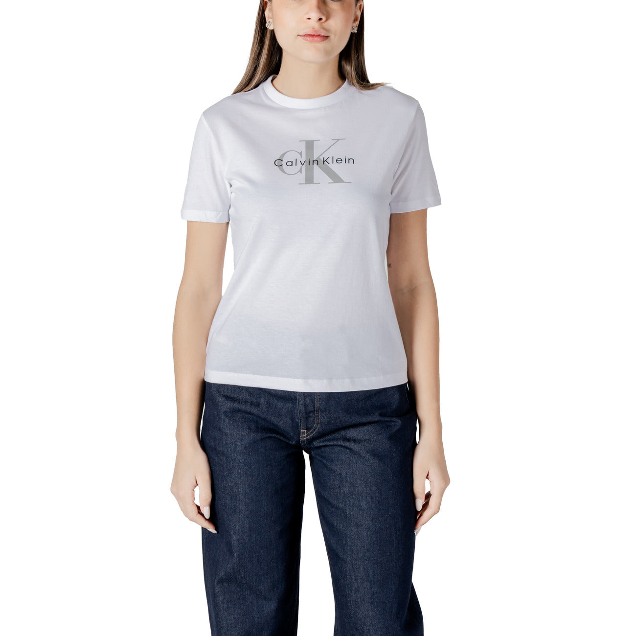 Calvin Klein Jeans Print T-shirt Dames Zwart