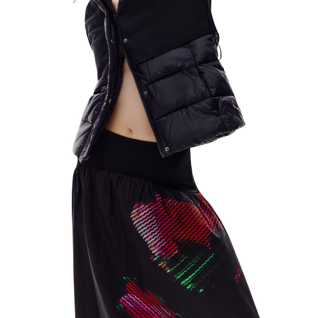 Desigual Bloemen Rok Dames Zwart