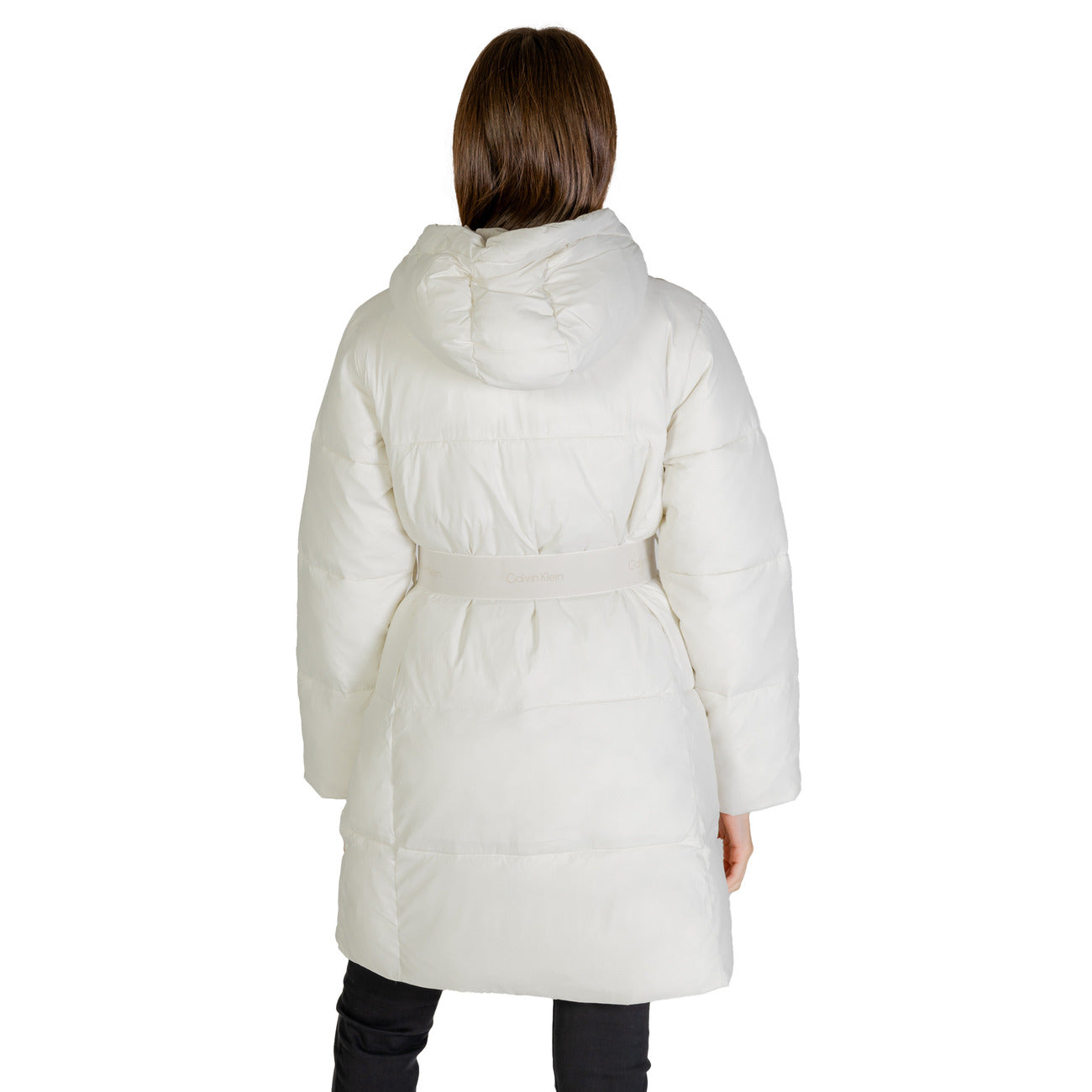 Calvin Klein Jeans Windjack Dames Wit – Capuchon & Nylon Mix
