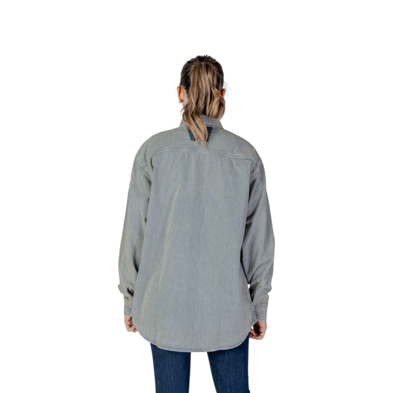 Replay Gestreepte Blouse Dames Blauw