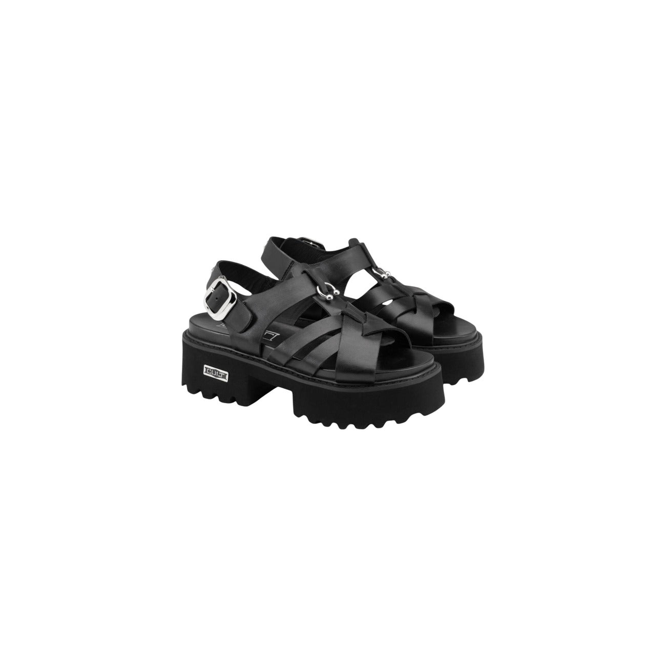 Cult — Cher Leren Platform Sandalen Dames | Zwart