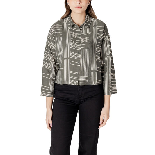 Jacqueline De Yong Print Blouse Dames Groen