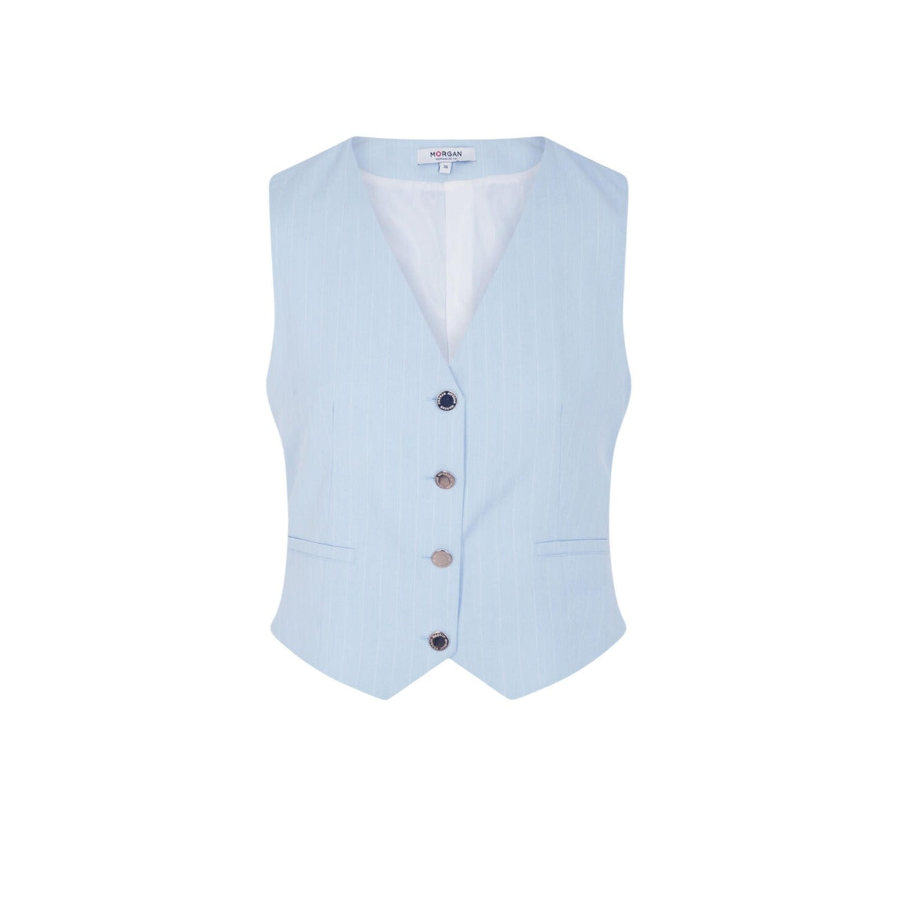 Morgan De Toi Gilet Dames Lichtblauw