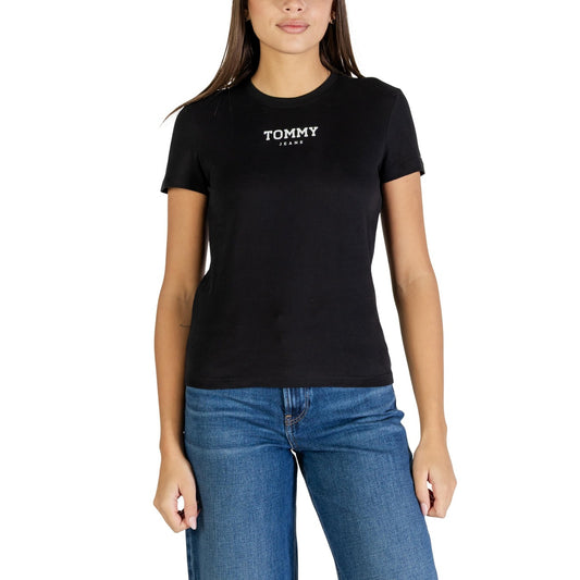 Tommy Hilfiger Jeans T-shirt Dames Zwart