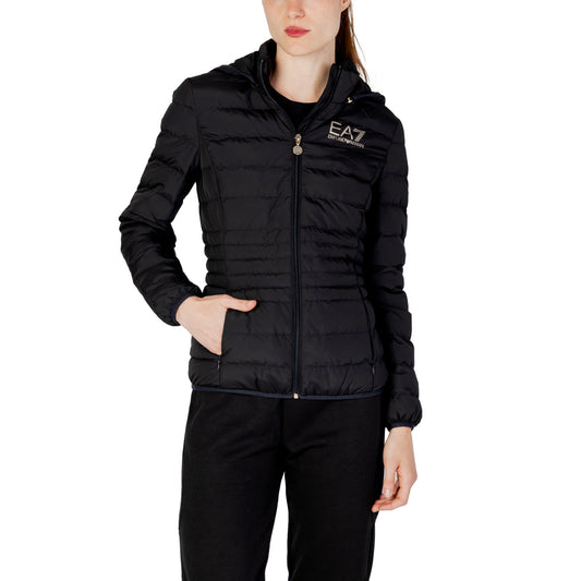 EA7 Emporio Armani Windjack Dames Zwart – Hoge Hals & 100% Polyester