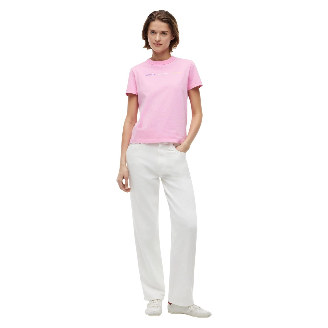 Tommy Hilfiger Jeans T-shirt Dames Roze
