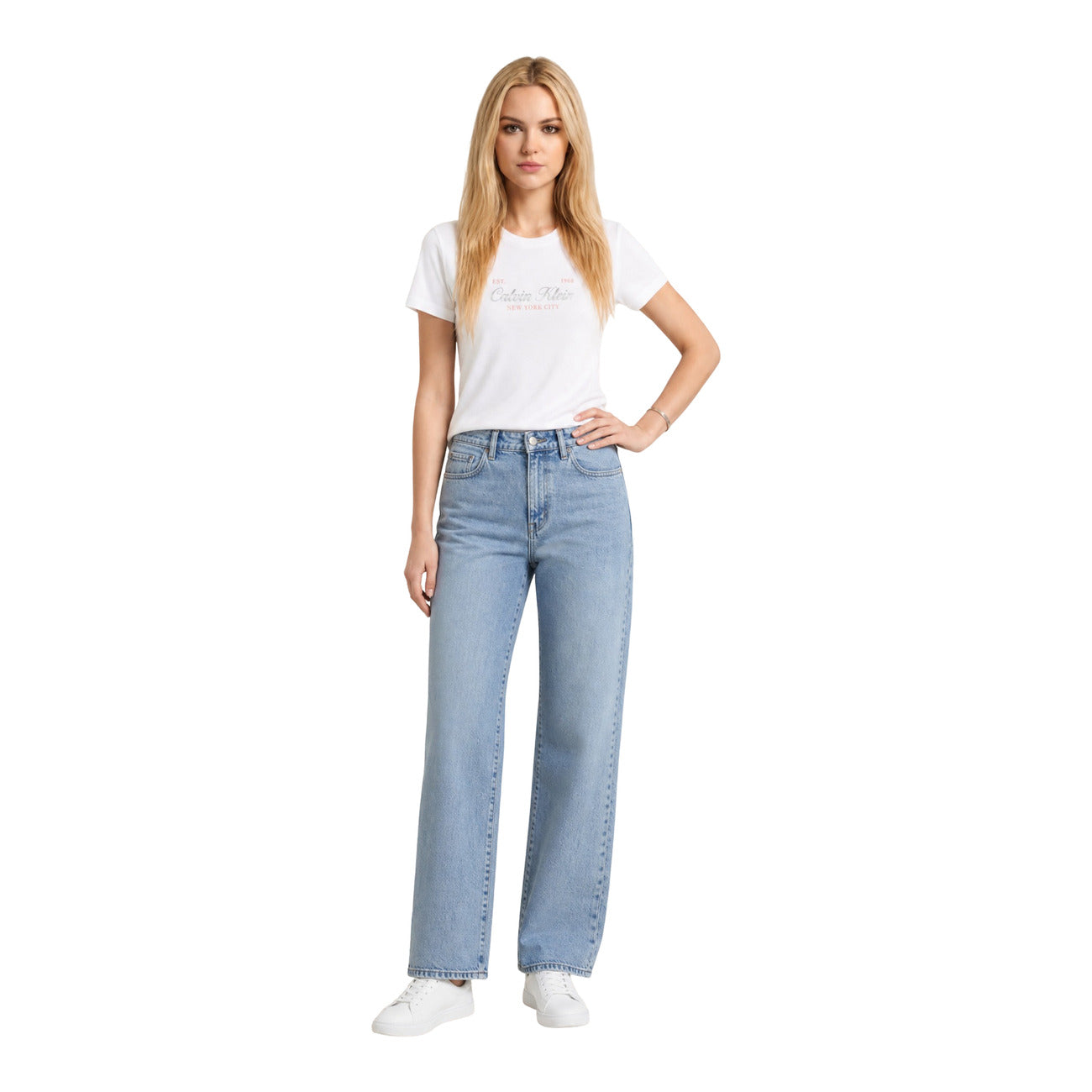 Calvin Klein Jeans T-shirt Dames Wit