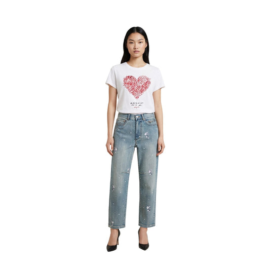 Desigual Gesleten Jeans Dames Lichtblauw