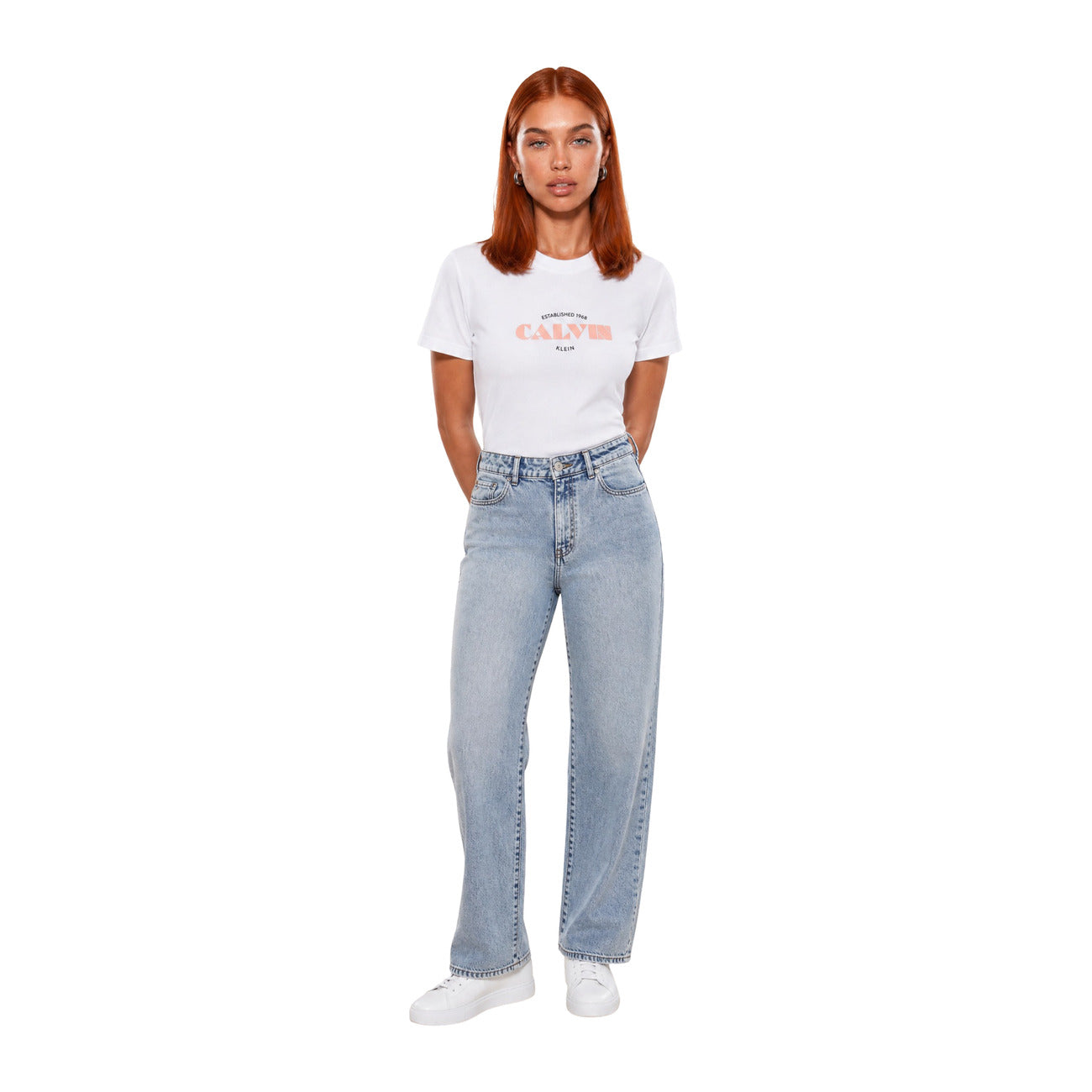 Calvin Klein Jeans T-shirt Dames Wit
