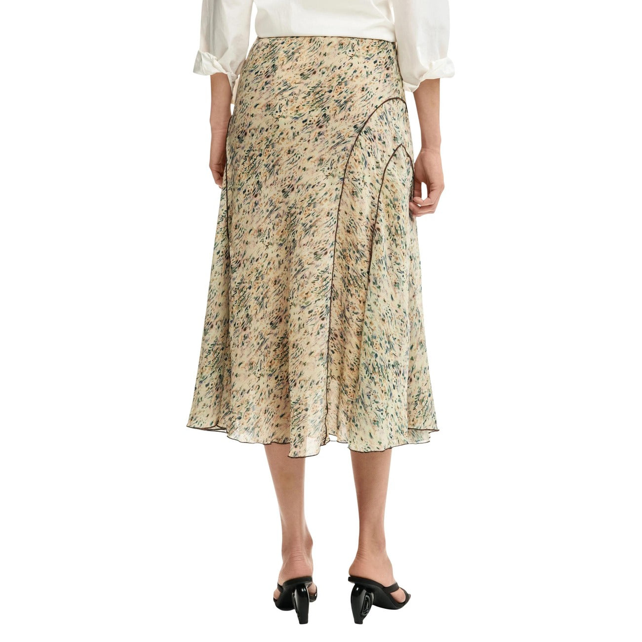 Desigual Print Rok Dames Beige