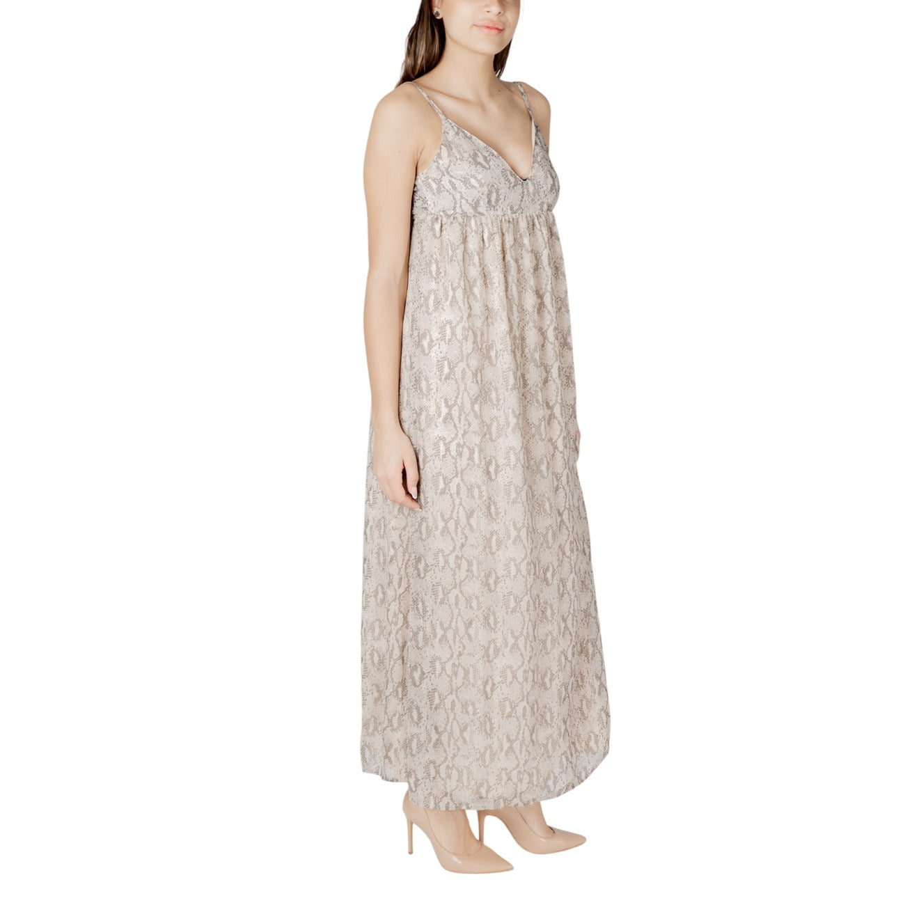 Only Elegante Jurk Dames Beige
