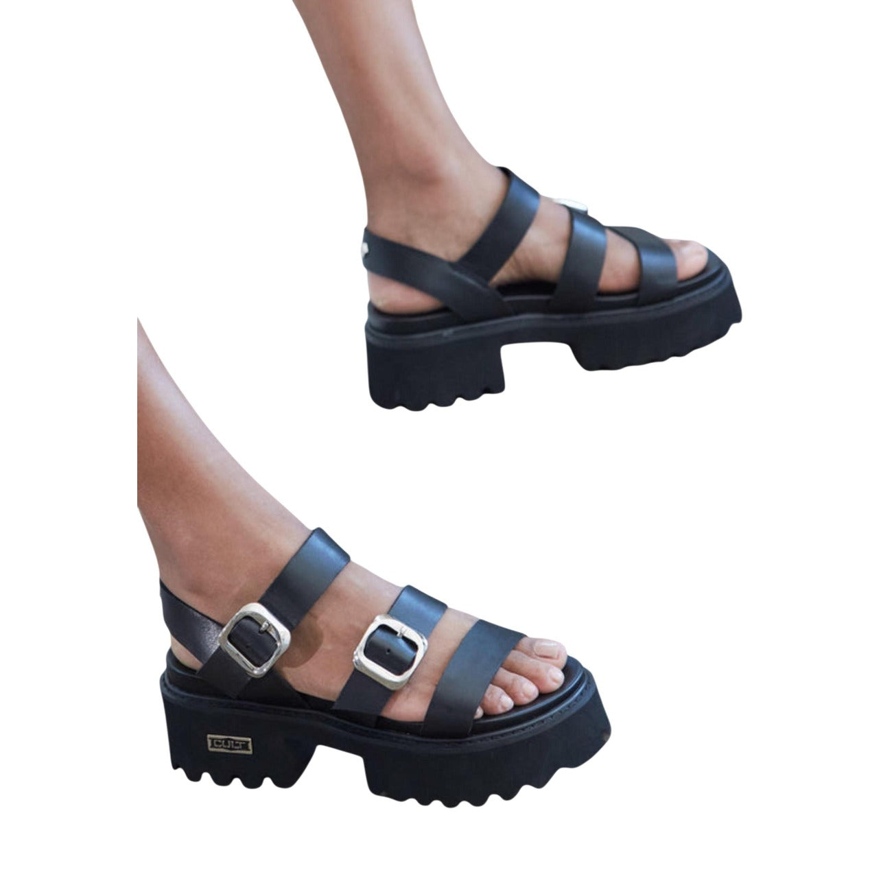 Cult — Cher Platform Sandalen Dames | Zwart