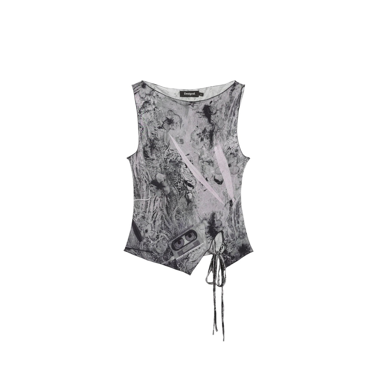 Desigual Mouwloze Top Dames Grijs