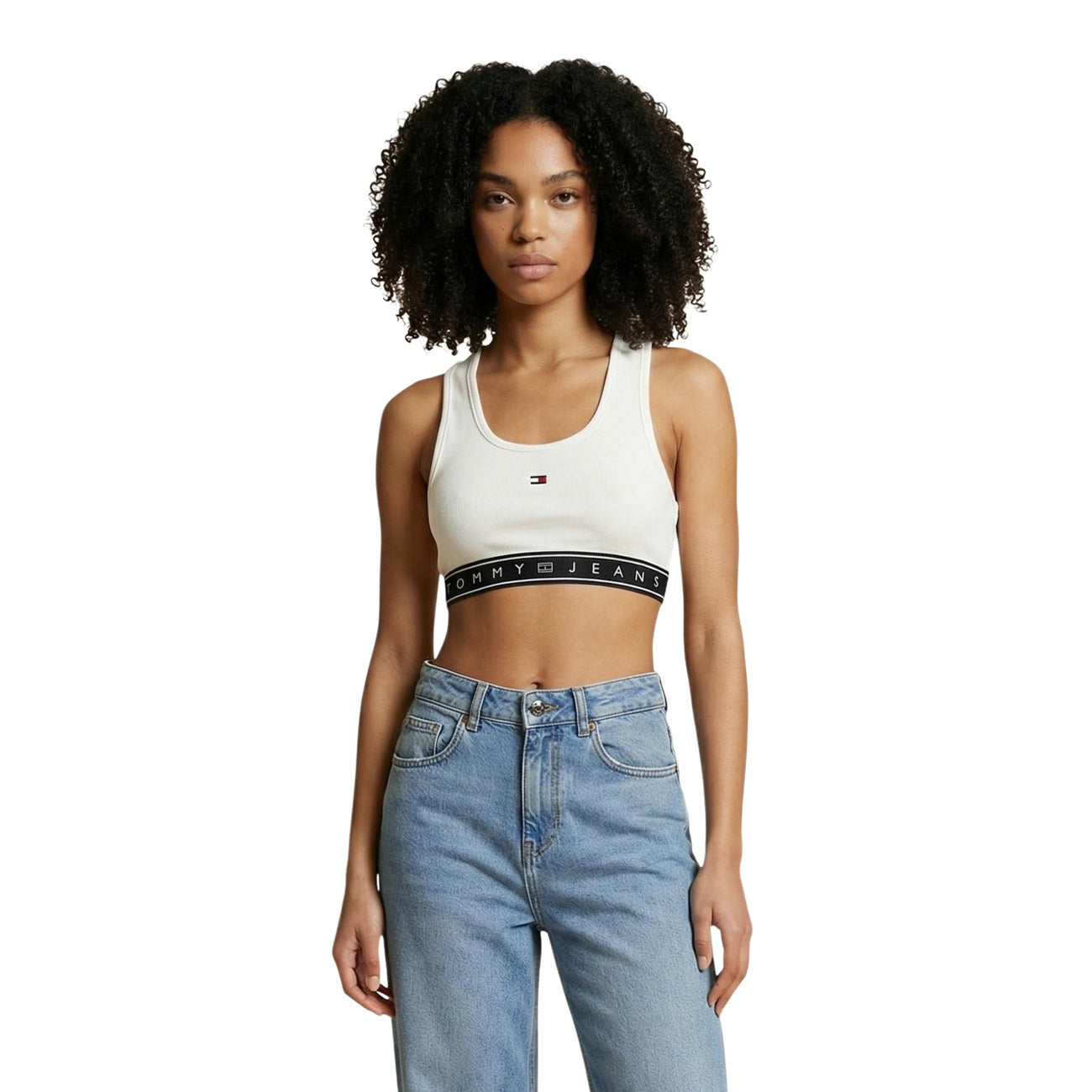 Tommy Hilfiger Jeans Mouwloze Top Dames Wit