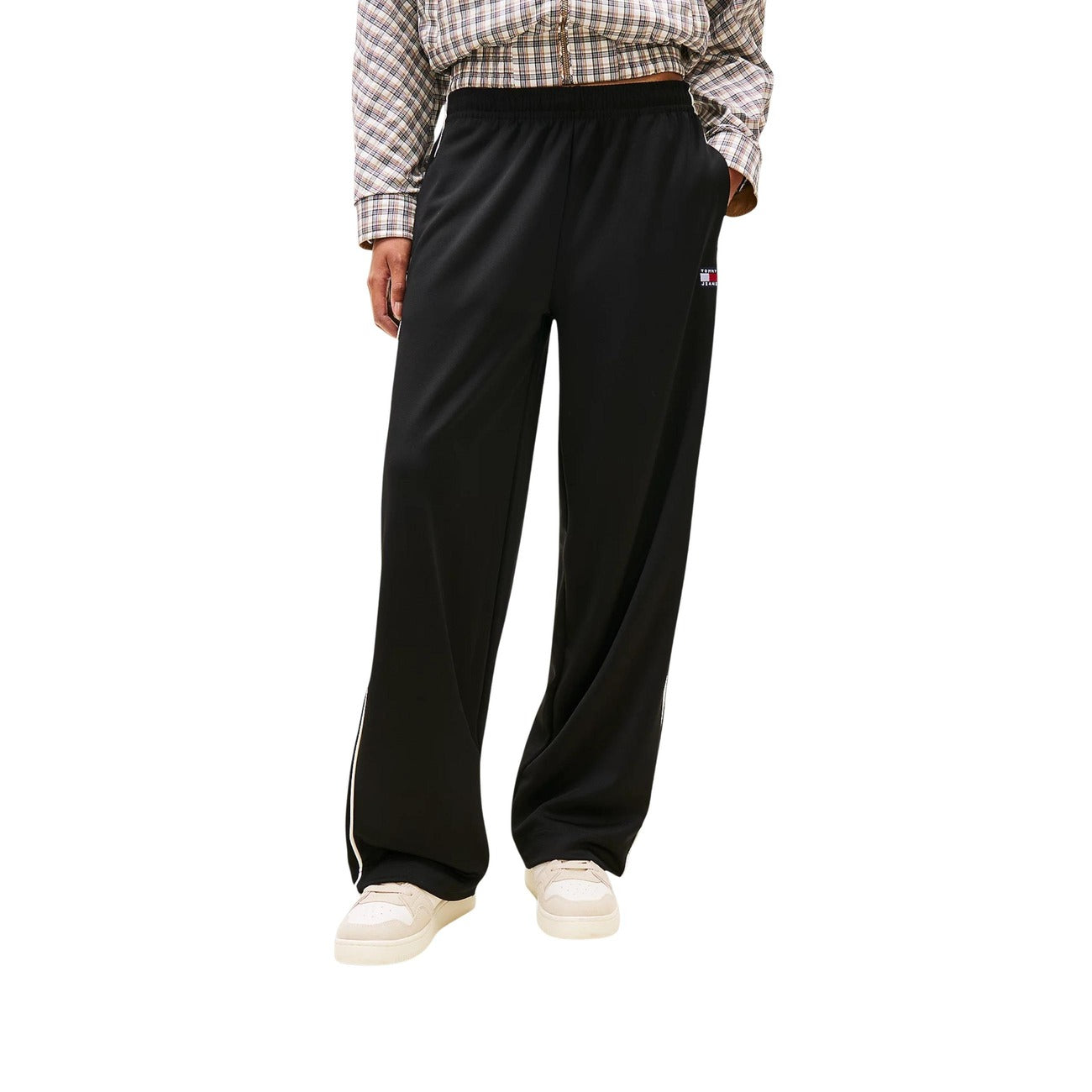 Tommy Hilfiger Jeans Broek Dames Zwart Beige
