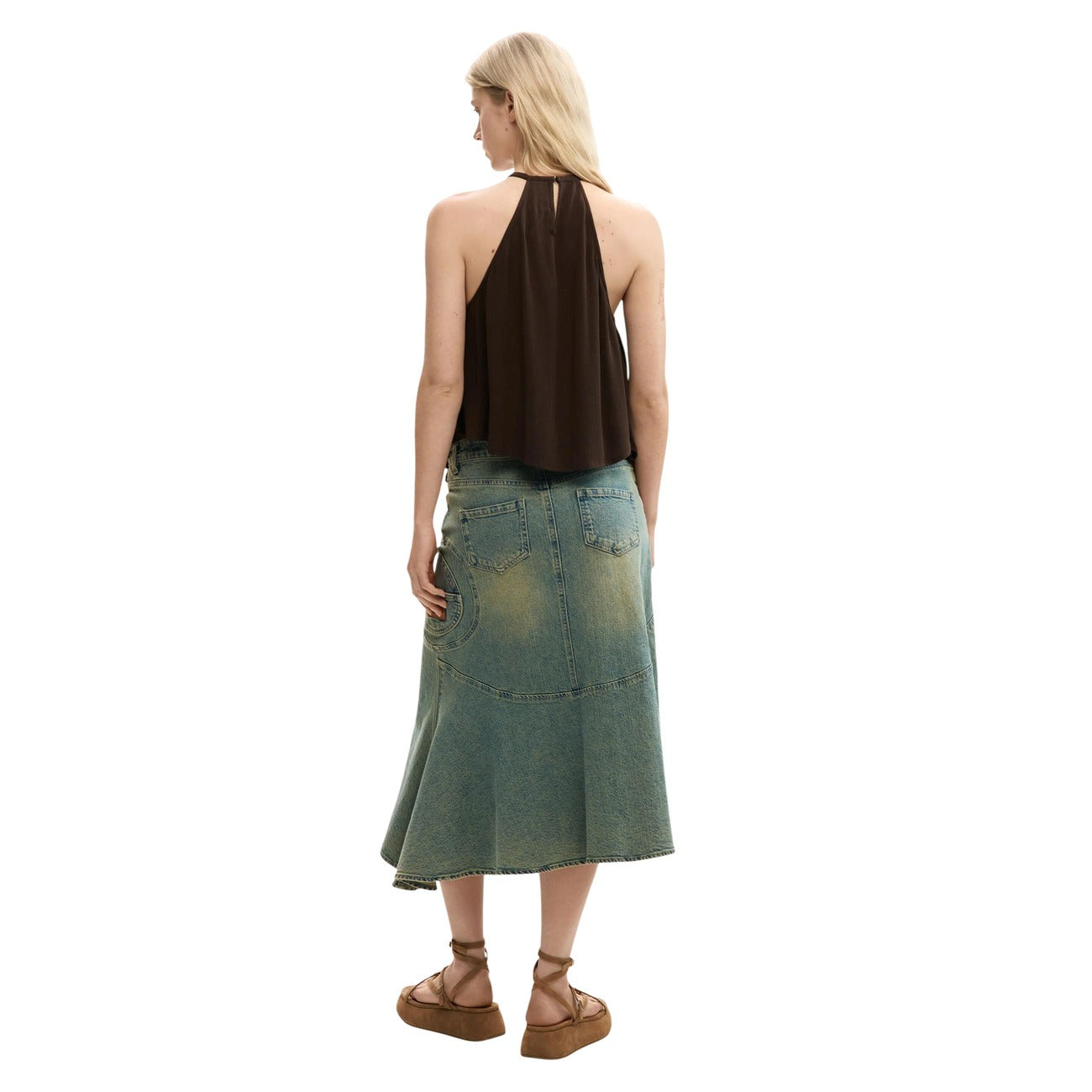 Desigual Mouwloze Top Dames Bruin