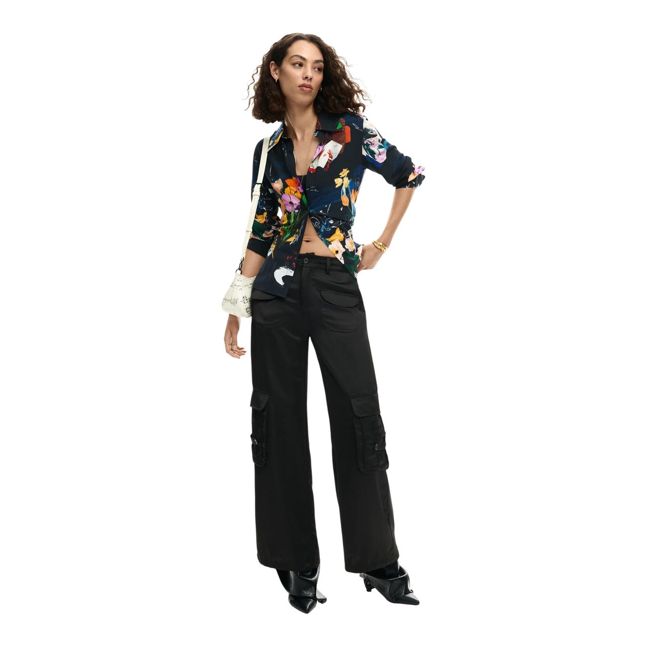 Desigual Bloemen Blouse Dames Zwart