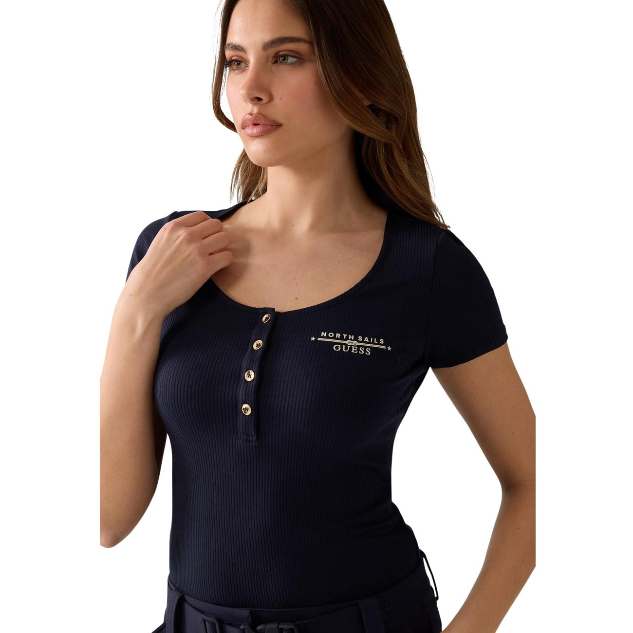 Guess T-shirt Dames Blauw