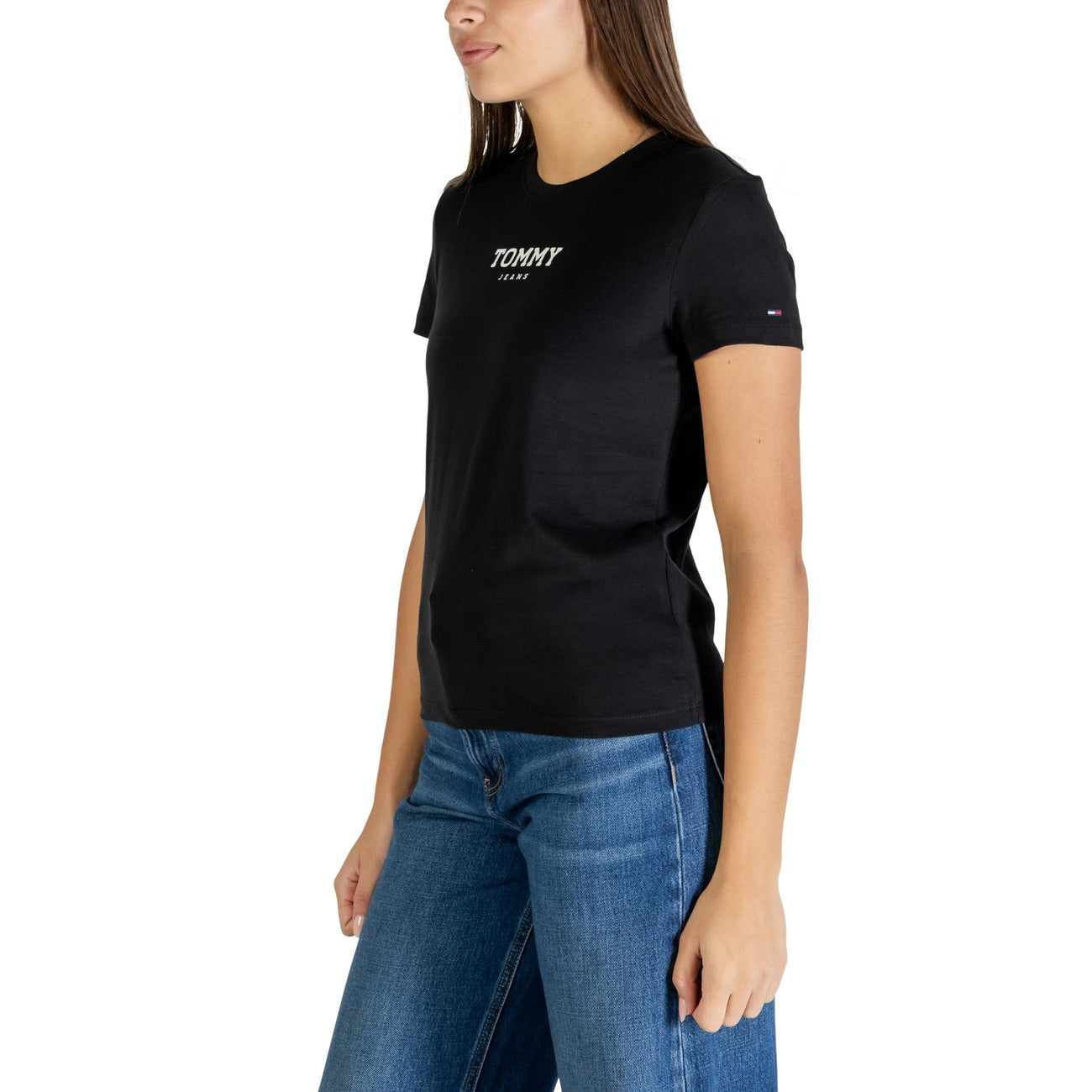 Tommy Hilfiger Jeans T-shirt Dames Zwart