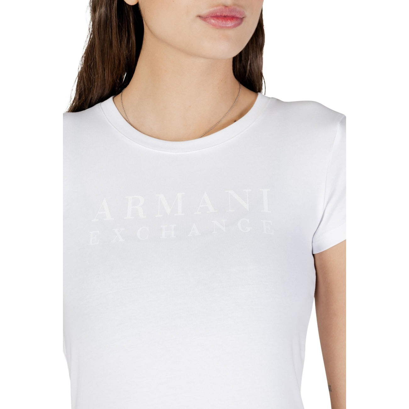 Armani Exchange Print T-shirt Dames Wit