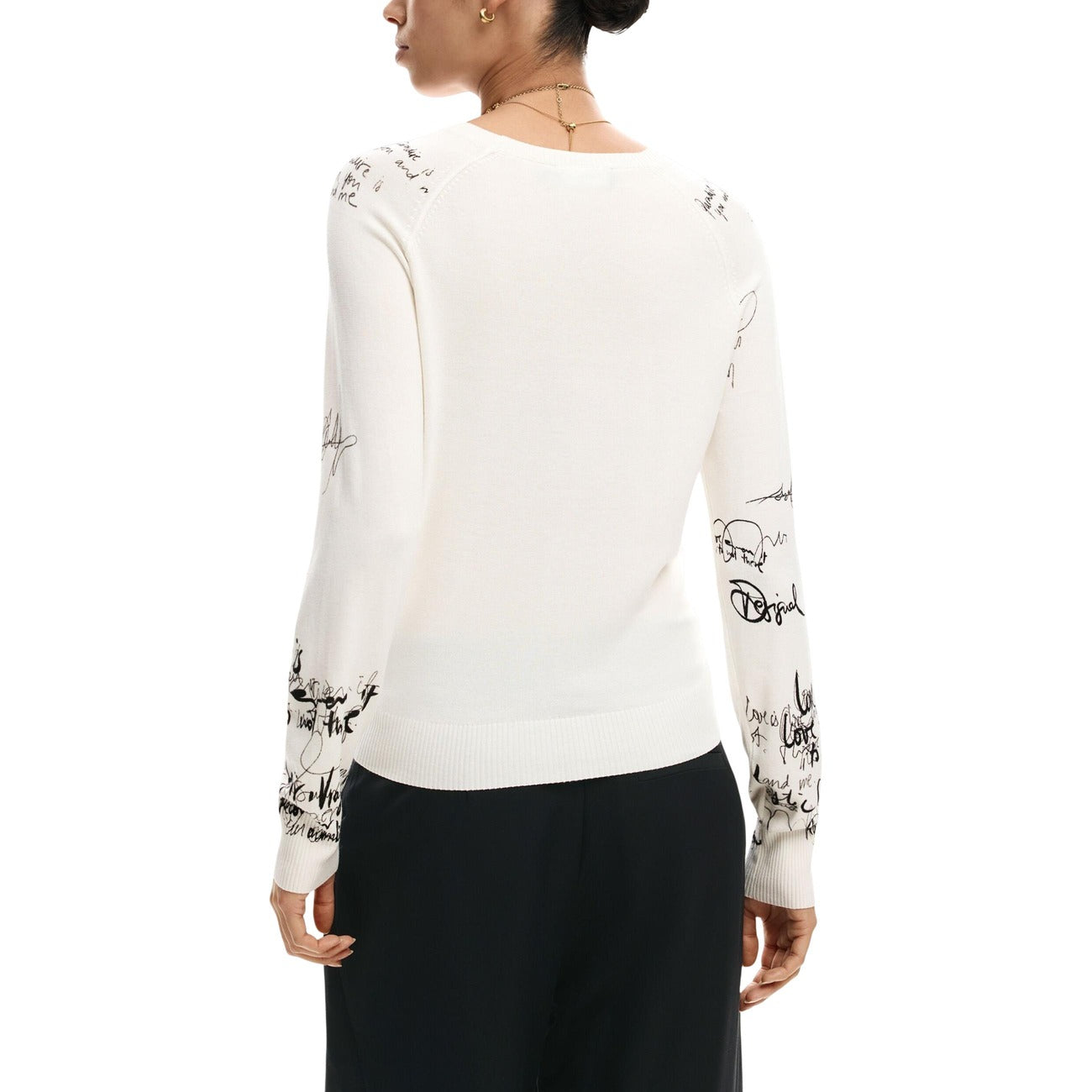 Desigual Print Trui Dames Beige
