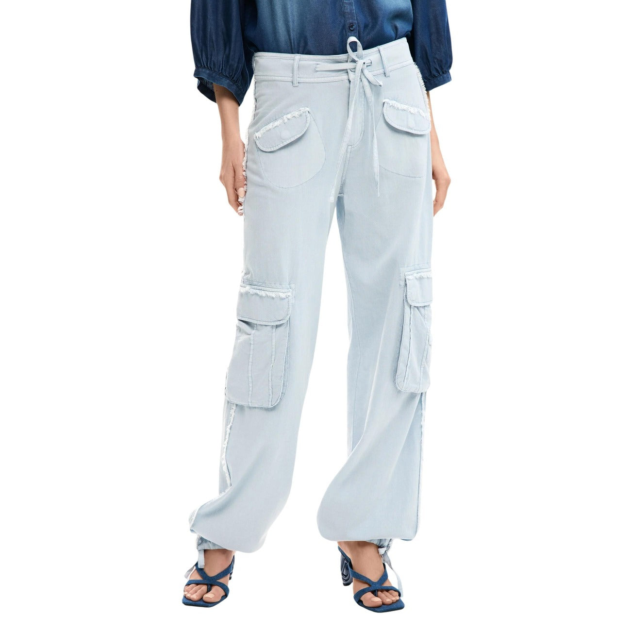 Desigual Broek Dames Lichtblauw