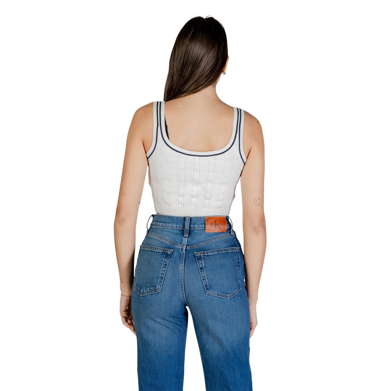 Tommy Hilfiger Jeans Mouwloze Top Dames Wit