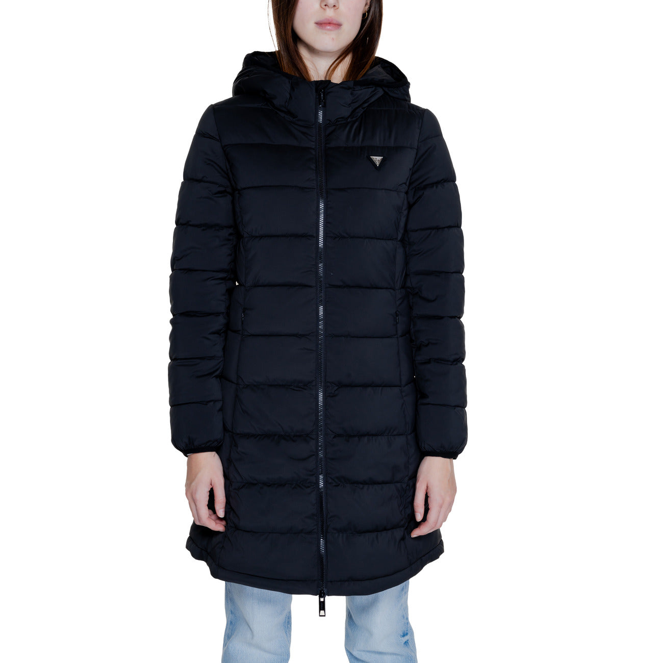 Guess Windjack Dames Zwart Capuchon