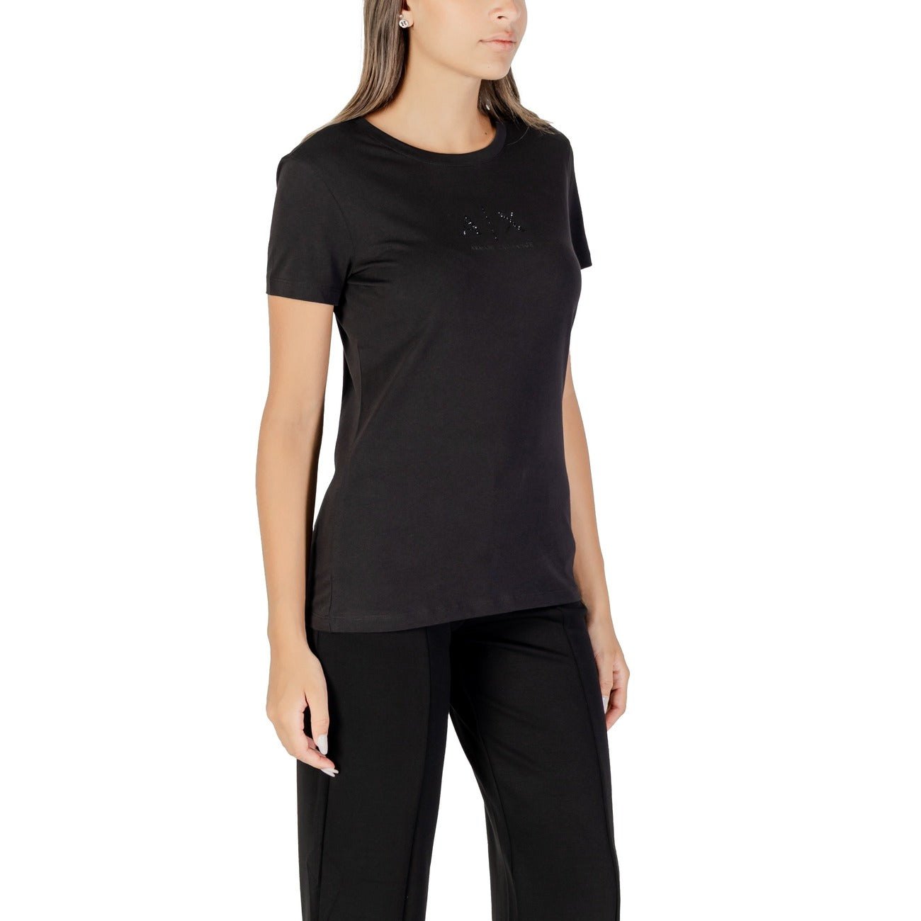 Armani Exchange T-shirt Dames Zwart