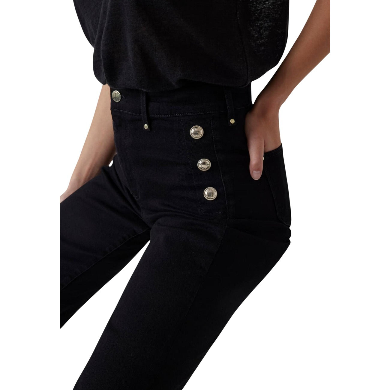 Guess Broek Dames Zwart