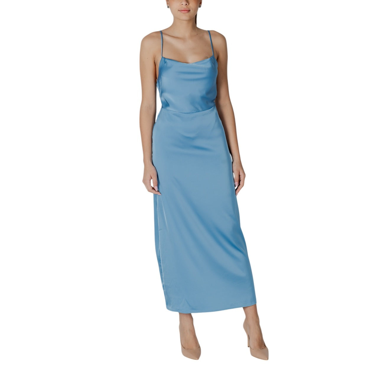 Vila Clothes Elegante Jurk Dames Turquoise