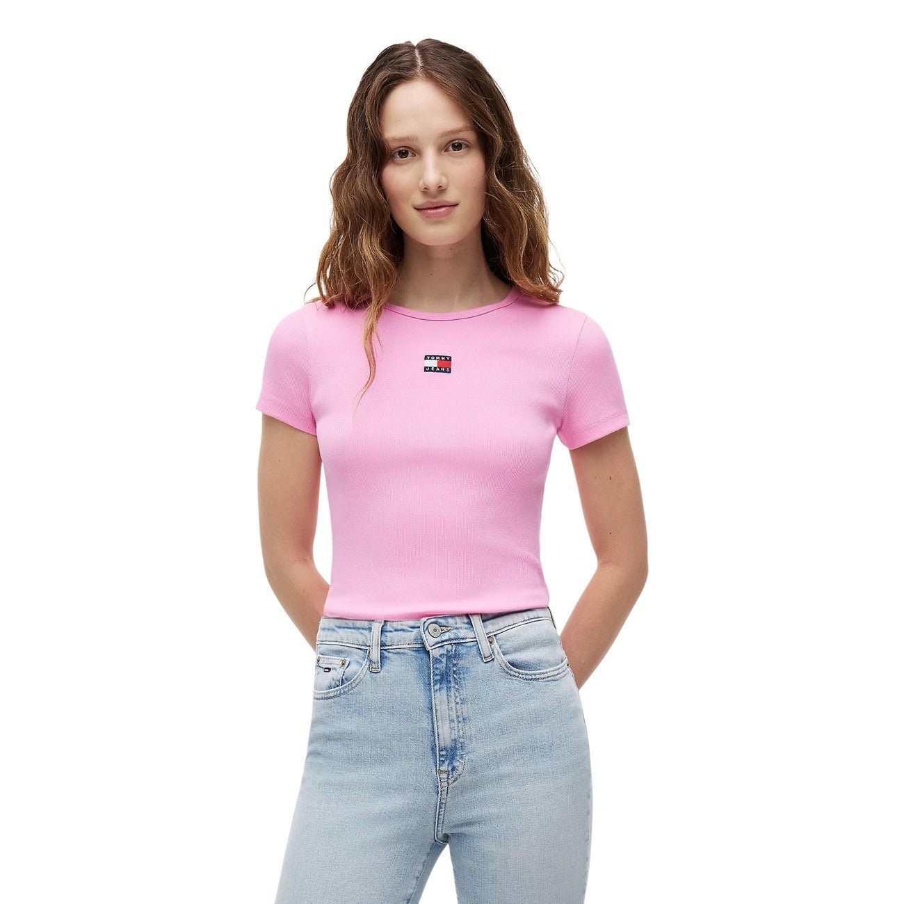 Tommy Hilfiger Jeans T-shirt Dames Roze