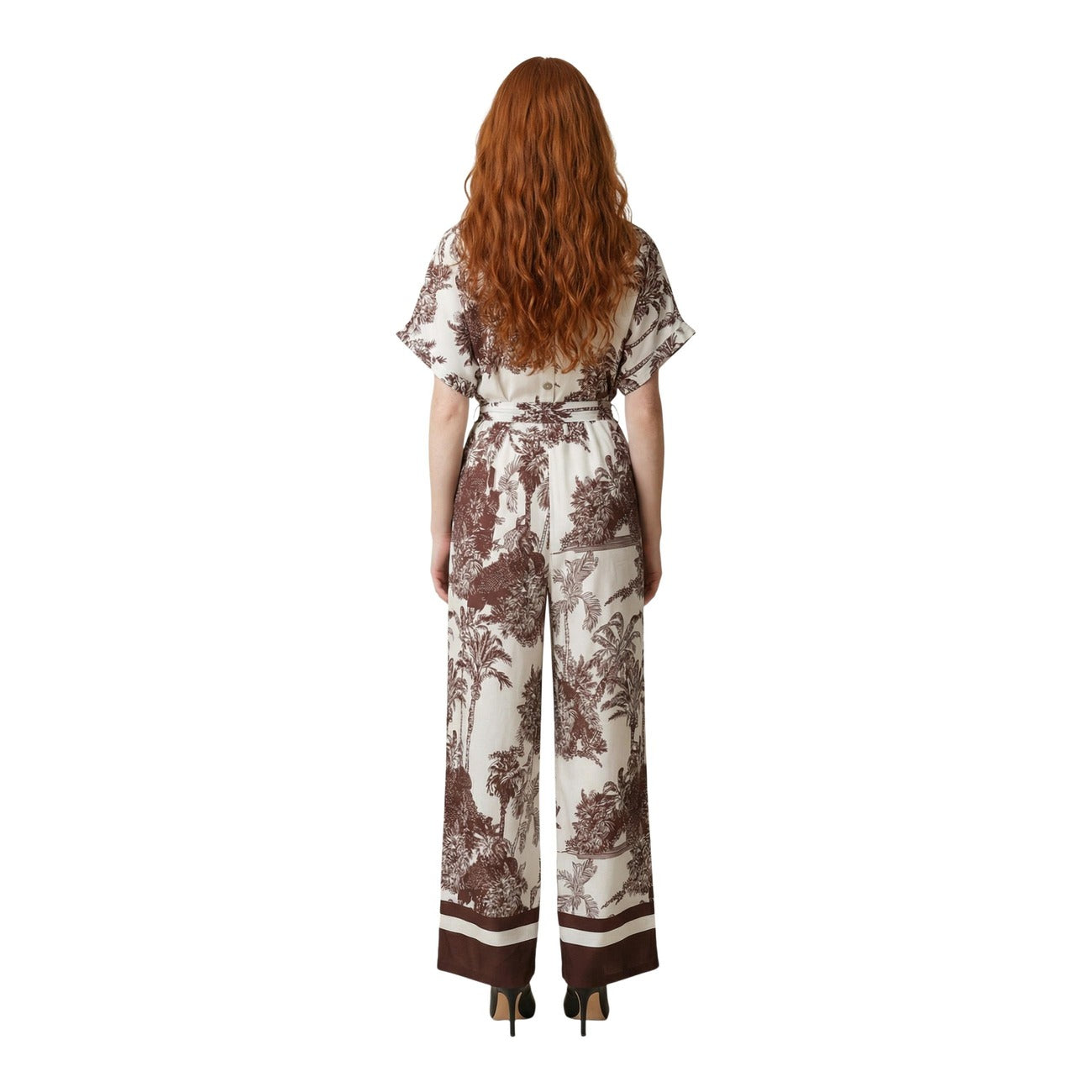 Artigli Bloemen Jumpsuit Dames Beige