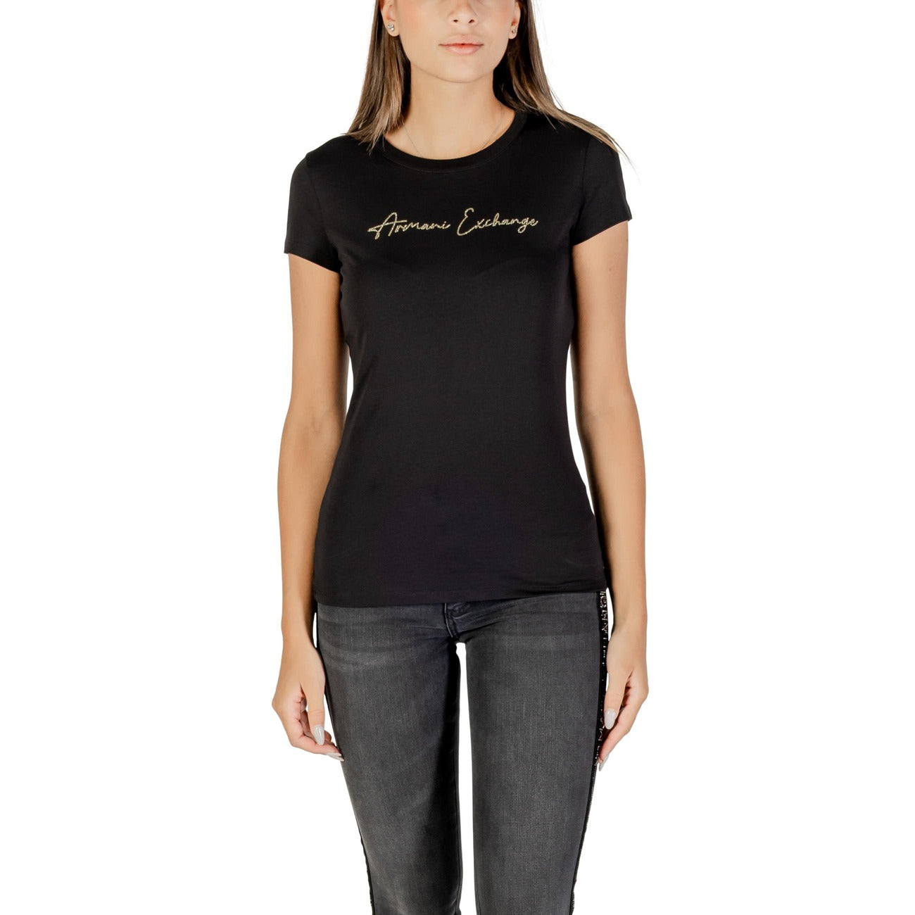 Armani Exchange T-shirt Dames Zwart