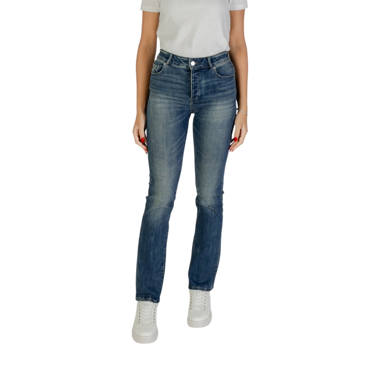Armani Exchange Gesleten Jeans Dames Blauw