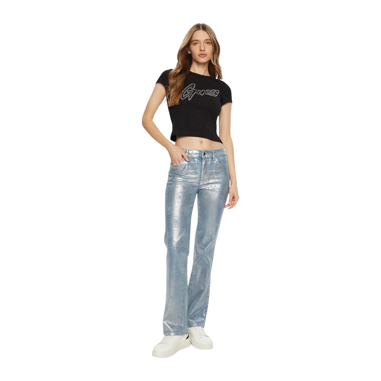 Guess T-shirt Dames Zwart