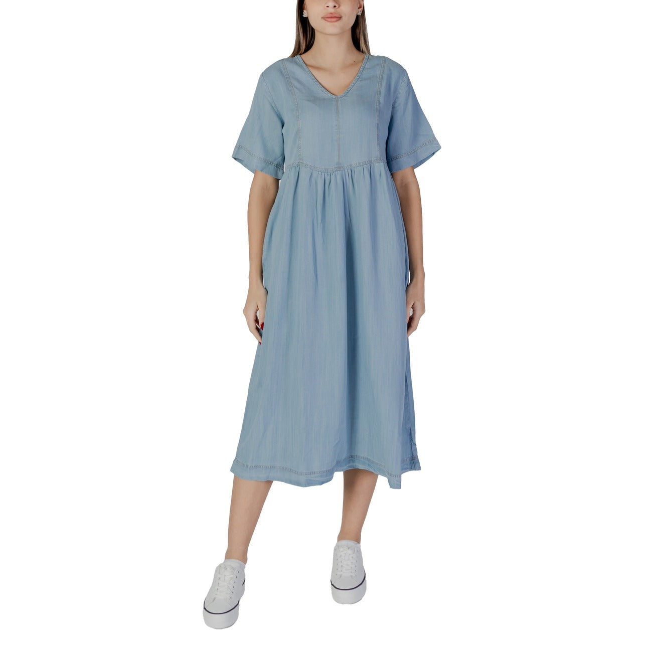 B.young Jurk Dames Lichtblauw