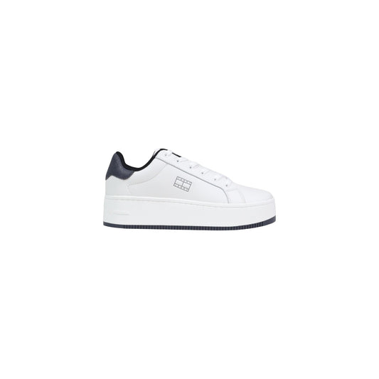 Tommy Hilfiger Jeans Sneakers Dames Wit Leer