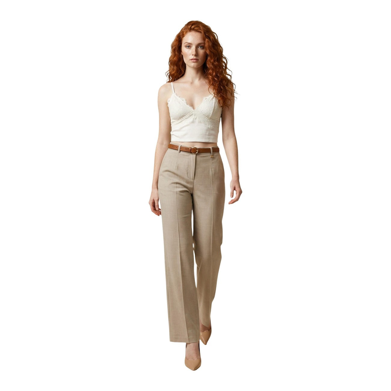 Artigli Epaullet Top Dames Beige